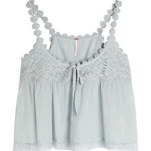 FREE PEOPLE 
Stevie Lace Tank - Pearl Blue